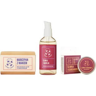 Mydlarnia Cztery Szpaki Zestaw Słodka Śliwka 2: mydło w kostce + superlekki olejek + balsam do ust - Zestawy kosmetyków damskich - miniaturka - grafika 1