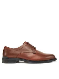 Tommy Hilfiger Półbuty Corporate Hilfiger FM0FM05581 Brązowy - Półbuty męskie - miniaturka - grafika 1