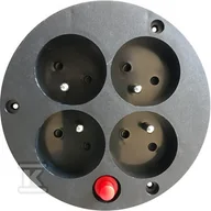 Gniazdka elektryczne - Gniazdo do przedłużacza 4x220V+Termik GDPN NOWE - miniaturka - grafika 1