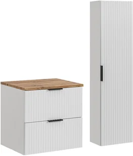 Zestaw meblowy 60cm z blatem i Szafką wysoką - Meble łazienkowe - miniaturka - grafika 1