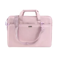 Torebki damskie - Torba na laptopa materiałowa Solier SM01 Venga różowa - miniaturka - grafika 1