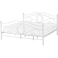 Łóżka - Shumee Łóżko metalowe 180 x 200 cm białe LYRA 56404 - miniaturka - grafika 1