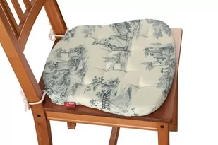Dekoria Siedzisko Filip na krzesło tło ecru niebieskie postacie 41 × 38 × 3,5 cm Avinon 215-132-66 - Meble modułowe i akcesoria - miniaturka - grafika 1