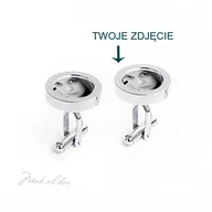 Spinki do mankietów i krawatów - Z Twoim zdjęciem- spinki stalowe - miniaturka - grafika 1