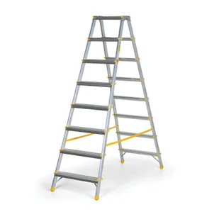 Aluminiowe stopnie dwustronne ALVE EUROSTYL, 2x8 stopni, wysokość 1,67 m - Pozostałe wyposażenie warsztatu - miniaturka - grafika 1