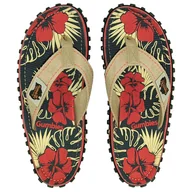 Klapki i japonki damskie - Japonki damskie Gumbies Islander Denim Hibiscus Rozmiar butów (UE): 42 / Kolor: niebieski/czerwony - miniaturka - grafika 1