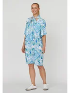 Sukienki - SisterS point Sukienka w kolorze błękitno-białym - miniaturka - grafika 1