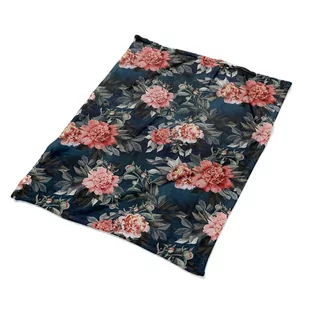 Pluszowy kocyk na kanapę nadruk Czerwone piwonie, Fabricsy - Koce - miniaturka - grafika 1