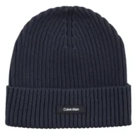 Czapki damskie - Czapka Classic Cotton Rib Beanie Ck Navy K50K512362 BA7 (CK540-b) Calvin Klein - miniaturka - grafika 1