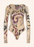 Body - Wolford Body Ze Stringami Paisley Baroque grau - miniaturka - grafika 1