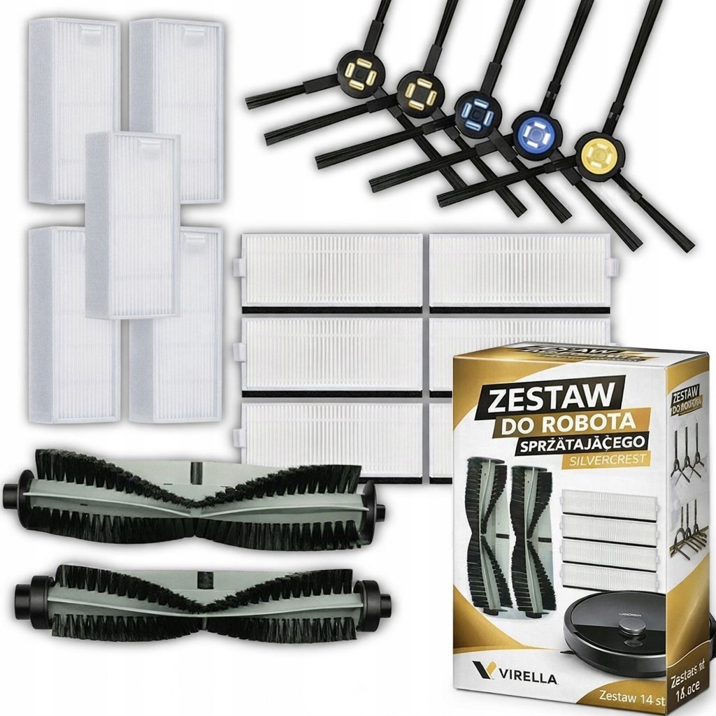 DUŻY ZESTAW AKCESORIÓW FILTRY SZCZOTKI DO SILVERCREST SSRA1 SSR1 ILIFE A9S
