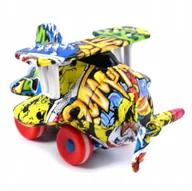 Samoloty i helikoptery - KOLOROWY SAMOLOT Z NAPĘDEM RUCHOME KÓŁKA RÓŻNE WZORY - miniaturka - grafika 1