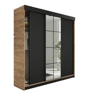 Szafy - Szafa LAMARO dąb craft złoty i czarny - 250x205x59 - miniaturka - grafika 1