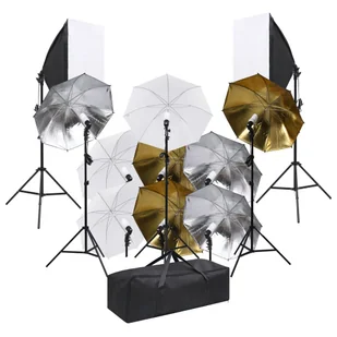 vidaXL Lampa studyjna Studyjny zestaw fotograficzny z oświetleniem i softboxami 190218 - Lampy studyjne - miniaturka - grafika 1