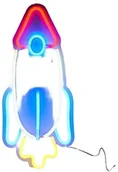 Gadżety USB - WALL LED LIGHT PARTY ROCKET RGB USB - miniaturka - grafika 1