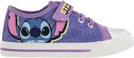 Buty dla dziewczynek - Trampki dziecięce tenisowki na rzepy STITCH LS000683 fioletowe - miniaturka - grafika 1