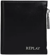 Portfele - REPLAY Męski portfel na akcesoria podróżne FM5335, 0094 Silver Black, 0094 Silver Black, jeden rozmiar - miniaturka - grafika 1