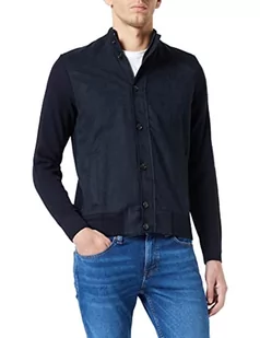 bugatti Męska kurtka z dzianiny 7600-2551, granatowa, standardowa - Kurtki męskie - miniaturka - grafika 1