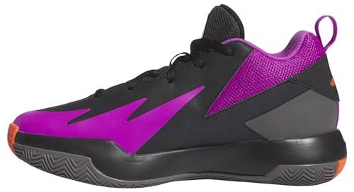 adidas Cross Em Up Select Mid Trainers Kids, Trampki Pończochy Nie Piłka nożna Unisex Dzieci, Core Black Purple Burst Impact Orange, 37.5 EU