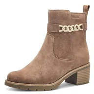 Botki damskie - Tamaris Damskie wygodne eleganckie botki z Easystretch i Duo-Tex, zamsz pieprzowy, 42 EU, Zamsz pieprzowy, 43 EU - miniaturka - grafika 1