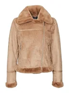 Kurtki damskie - VERO MODA Vmpeggy Faux Suede Jacket Boos kurtka damska, Tigers Eye, M - miniaturka - grafika 1