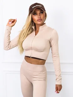 MODELUJĄCY KOMPLET BLUZKA+ LEGGINSY PUSH UP- BEŻOWY - Olika - Komplety damskie - miniaturka - grafika 1