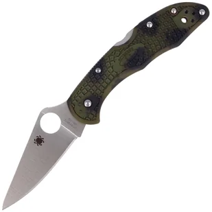 Spyderco Delica zome scyzoryk Zielony, długość ostrza: 7,4 cm, 01sp921 C11ZFPGR - Scyzoryki - miniaturka - grafika 1