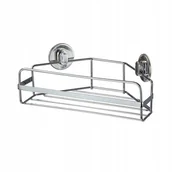 Półki łazienkowe - Półka narożna, łazienkowa, kuchenna, srebrna, druciana, stylowa, wytrzymała - miniaturka - grafika 1