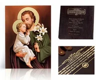 Ikony i obrazy sakralne - Ikona religijna Święty Józef z Dzieciątkiem Jezus - miniaturka - grafika 1