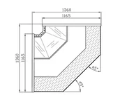 Szafy i witryny chłodnicze - Lada chłodnicza narożnikowa WCh-8 Nw CARMEN - miniaturka - grafika 1