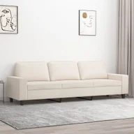 Sofy i kanapy - Lumarko Sofa 3-osobowa, beżowy, 210 cm, tapicerowana mikrofibrą - miniaturka - grafika 1