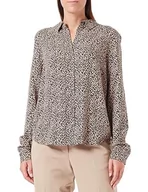 Bluzki damskie - Bestseller A/S Damska bluzka Pcnova Ls Noos Bc, Silver Mink/Aop:leo, XL - miniaturka - grafika 1