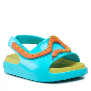 Buty dla chłopców - Sandały MELISSA - Mini Melissa Cloud Slide 33452 Blue/Green 54164 - grafika 1
