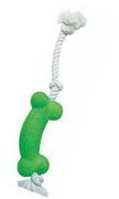 Zabawki dla psów - Zabawka sznurek + kość Happet Z535 zieleń - miniaturka - grafika 1