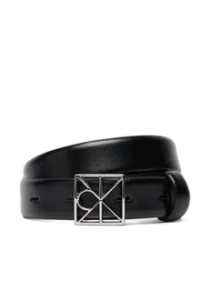 Calvin Klein Pasek Damski Emblem Buckle 25Mm Fixed Smooth LV04F7072G Czarny - Paski - miniaturka - grafika 1