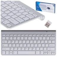 Akcesoria do tabletów i e-booków - Klawiatura bezprzewodowa bluetooth Smart TV srebrna - miniaturka - grafika 1