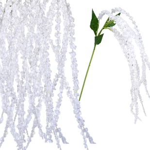 SZTUCZNE KWIATY GAŁĄZKA DO STROIKÓW DROBNE BIAŁE 89 cm ŚLUB WISZĄCE DŁUGIE - Sztuczne kwiaty - miniaturka - grafika 1