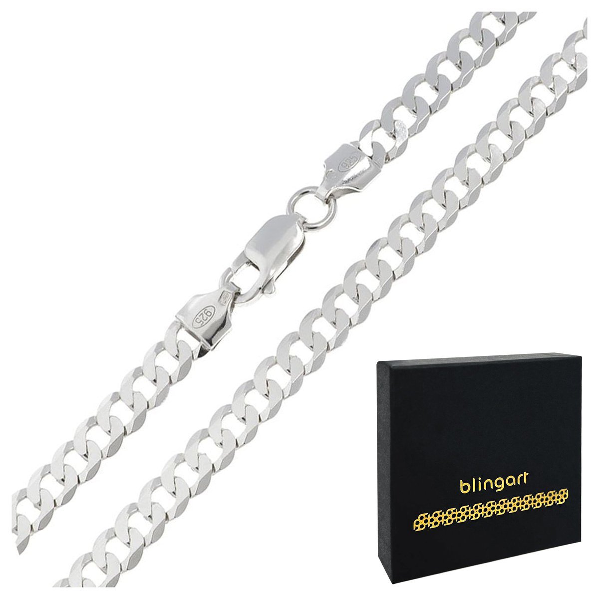 Łańcuszek srebrny męski PANCERKA 6,3mm 50cm 22g