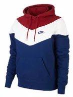 Bluzy damskie - Damska Bluza Nike Sportswear Heritage Kangur z Kapturem BV4956-492 L - miniaturka - grafika 1