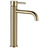 Baterie umywalkowe - Bateria umywalkowa złota Gusto One Light Gold Rea wysoka - miniaturka - grafika 1