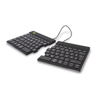 Klawiatury - R-Go Tools Ergonomiczna R-Go Split Break klawiatura, z oprogramowaniem do robienia przerw, QWERTZ (DE), Bluetooth, czarna - miniaturka - grafika 1