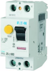 Eaton Moeller Wyłącznik różnicowoprądowy 25A 2P 6kA PF6-25/2/03-A xPole Home 112923 EATON 112923/EAT - Bezpieczniki elektryczne - miniaturka - grafika 1