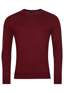 Bluzy męskie - Superdry Bluza męska z okrągłym dekoltem, Vineyard Red, S - grafika 1