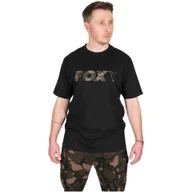 Koszulki męskie - Koszulka Męska Wędkarska T-Shirt Fox Black/Camo Logo T - miniaturka - grafika 1