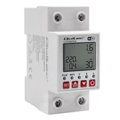 Akcesoria do kolektorów i fotowoltaiki - Qoltec 63a din z licznikiem energii elektyrcznej timer tuya wi-fi led - miniaturka - grafika 1