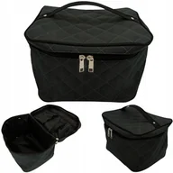 Kosmetyczki, organizery i kuferki - KOSMETYCZKA KUFEREK PODRÓŻNA DAMSKA MĘSKA ORGANIZER POJEMNA DUŻA CZARNA - miniaturka - grafika 1