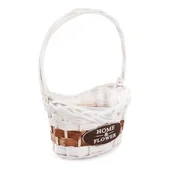 Pozostałe akcesoria do uprawy roślin - Koszyk wiklinowy z uchwytem na kwiaty 22 x 16 x 11 x 14/30 cm - miniaturka - grafika 1