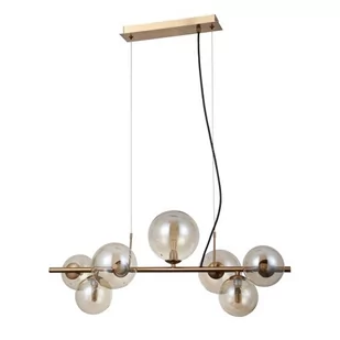 Canello lampa wisząca 7-punktowa mosiądz/bursztynowy PND-406007-7-HBR - Lampy sufitowe - miniaturka - grafika 1
