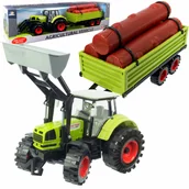 Samochody i pojazdy dla dzieci - Duży Traktor z Przyczepą Ciągnik NAPĘD Ruchome elementy Otwierane drzwi - miniaturka - grafika 1