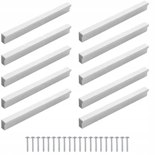 10szt Uchwyt meblowy Srebrny 128mm + wkręty - Meble modułowe i akcesoria - miniaturka - grafika 1